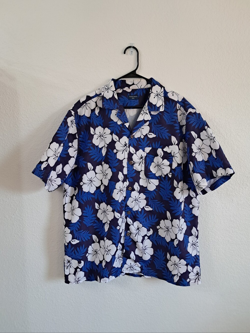 Tropical Storm Men's XXL Hawaiian Style Button Up Shirt Short Sleeve Tropical